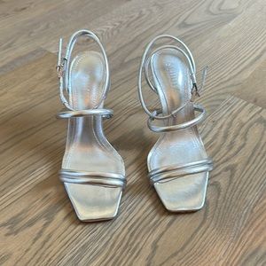 Schutz silver heels